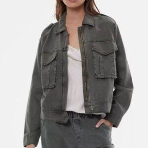 Young Fabulous & Broke YFB Damon Green Zip-Down Jacket Casual Size XS Women's